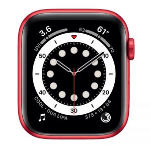 Watch Series 6 Aluminum (44mm), Red, Red Sport Band