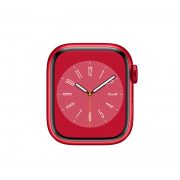 Watch Series 8 Aluminum (45mm), Red, Black Sport Band