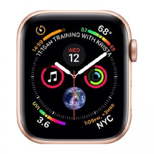 Watch Series 4 Aluminum (40mm), Gold, White Sport Band