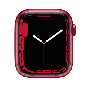 Watch Series 7 Aluminum Cellular (45mm), Red, Red Sport Loop