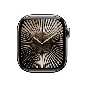 Watch Series 10 Titanium Cellular (46mm), Natural, Black Sport Band