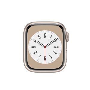 Watch Series 8 Aluminum Cellular (45mm), Starlight, Black Sport Band